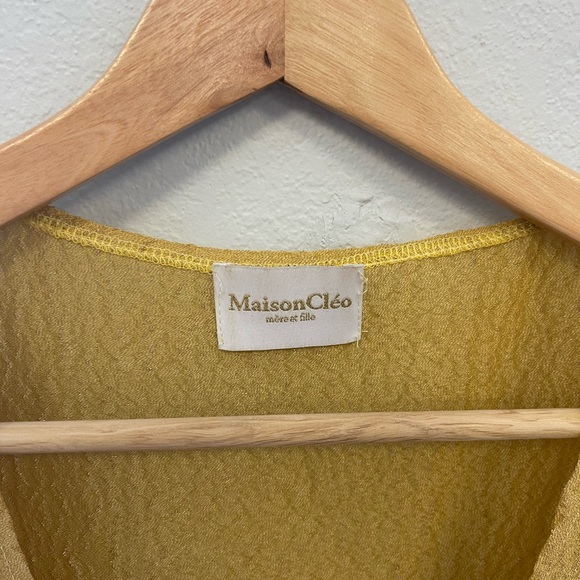 Maison Cleo made in France gold silk Annie blouse INCREDIBLY RARE - Picture 4 of 12